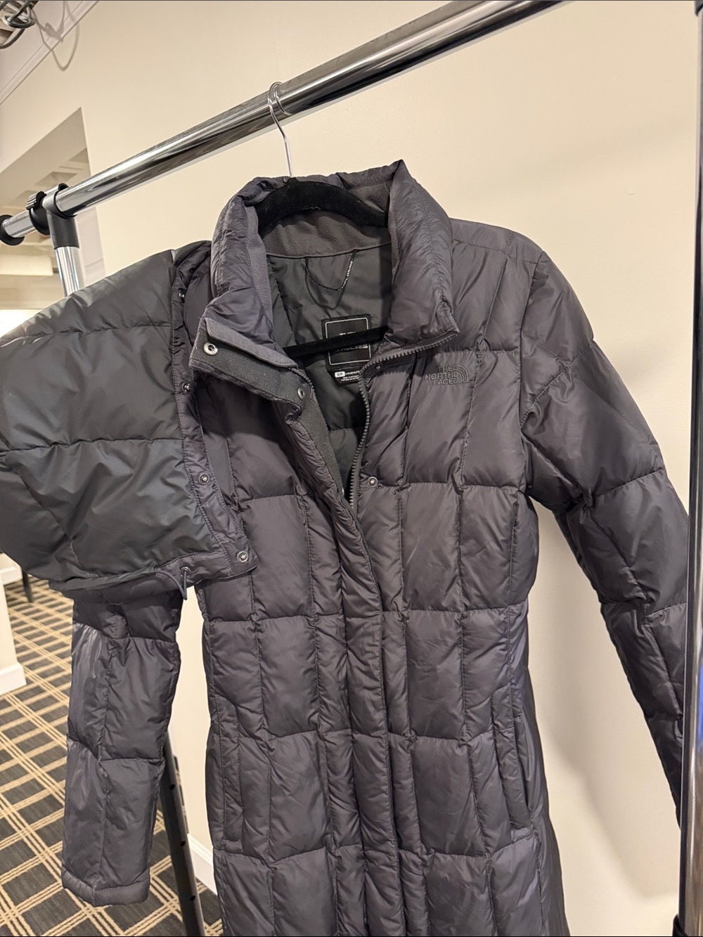 The North Face Women's Long Black Quilted Puffer Coat